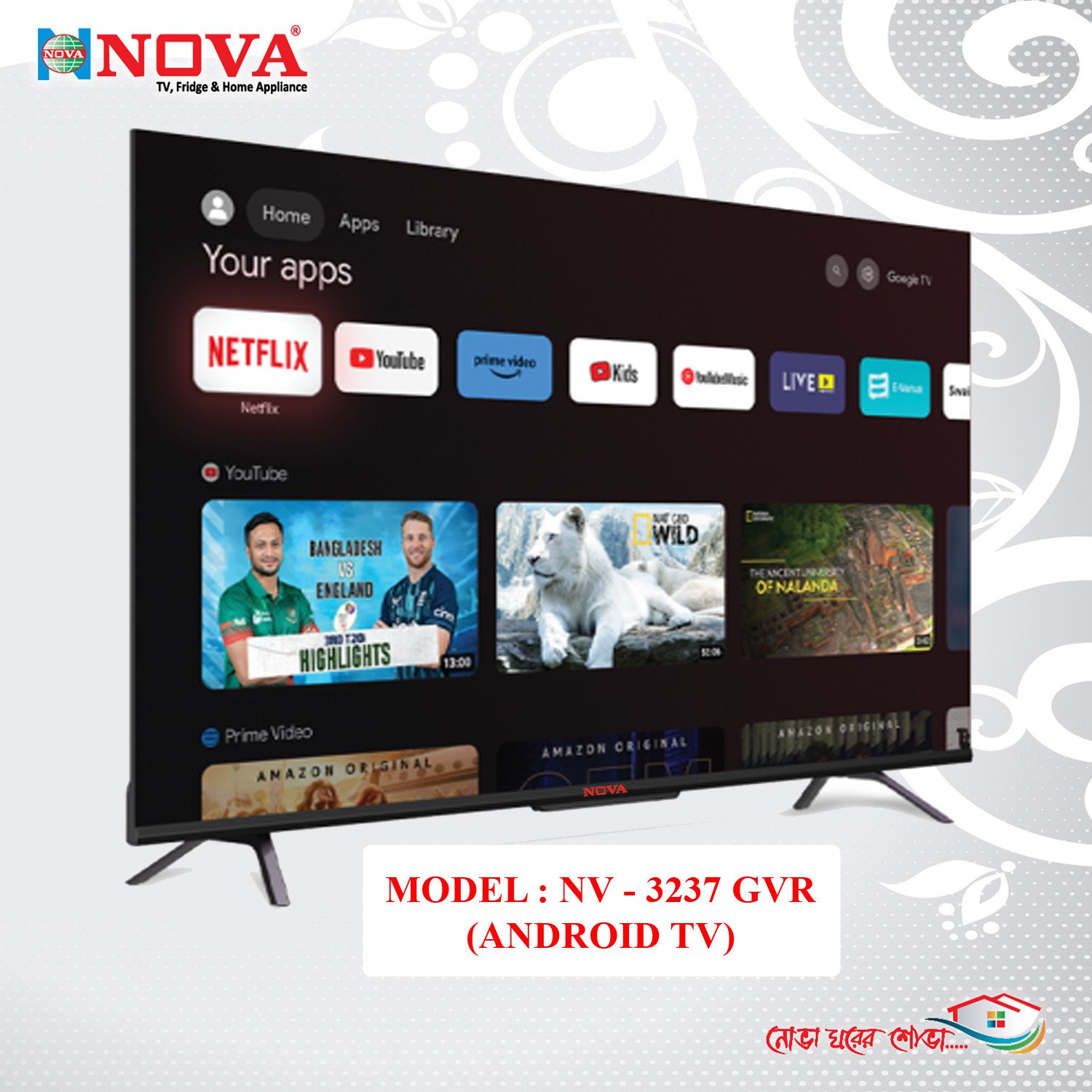 NOVA Android LED TV 32" Voice Control
