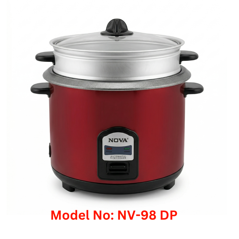 NOVA Rice Cooker NV-98 DP (2.8L) – 1100W Double Pot Smart Cooker