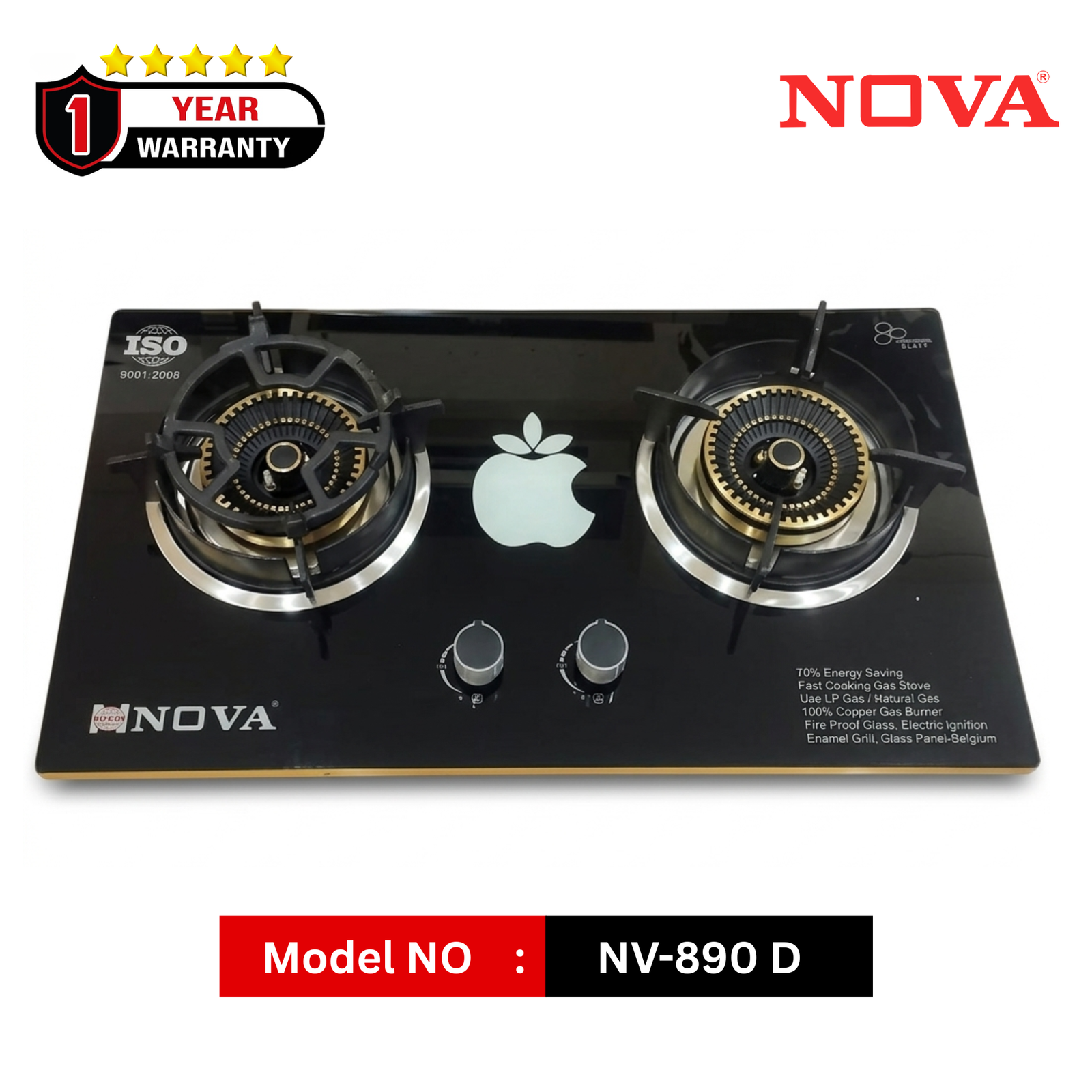 NOVA NV-890 D Double Burner Cabinet Gas Stove
