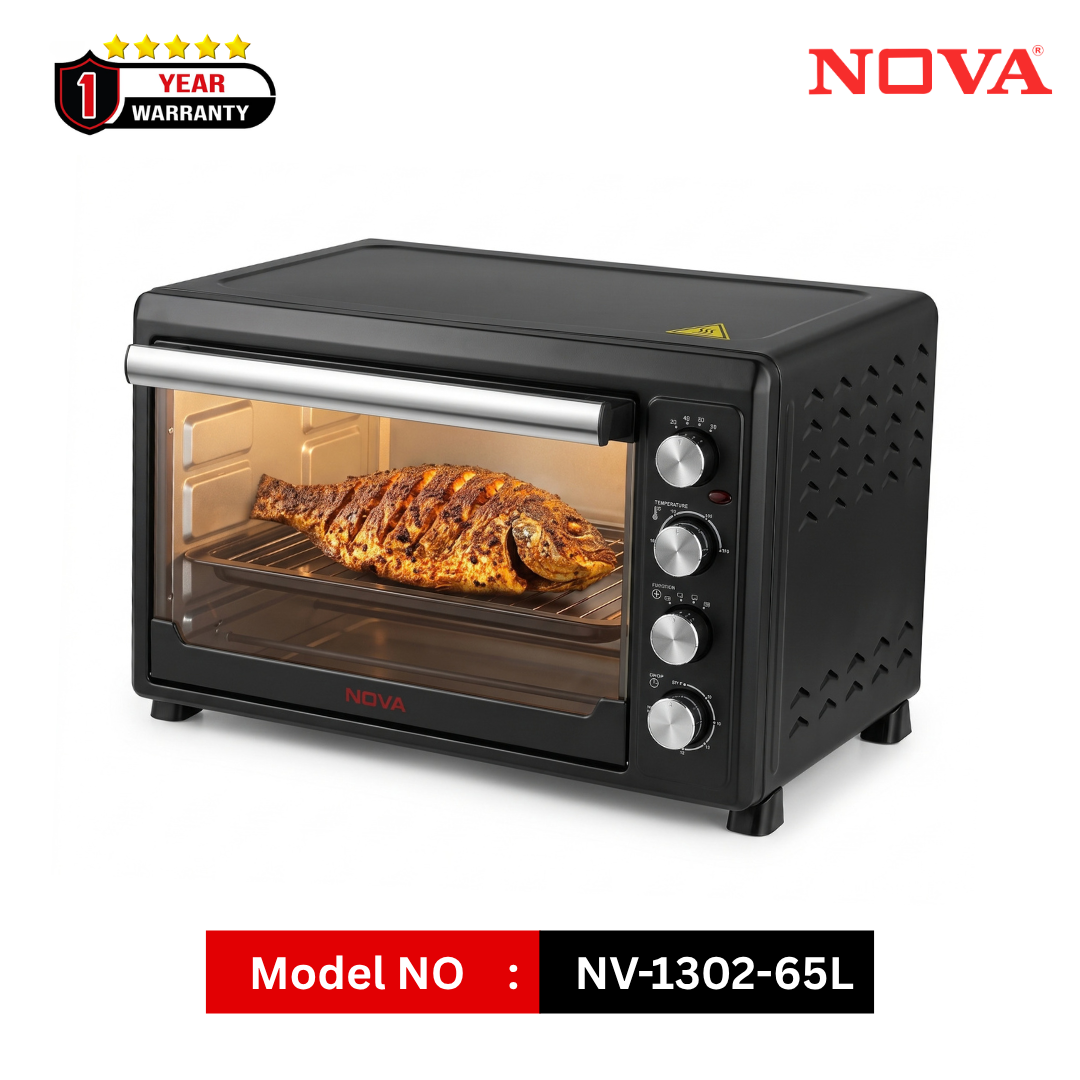 NOVA 65L Digital Electric Oven 2000W with Air Fry, Convection & Rotisserie