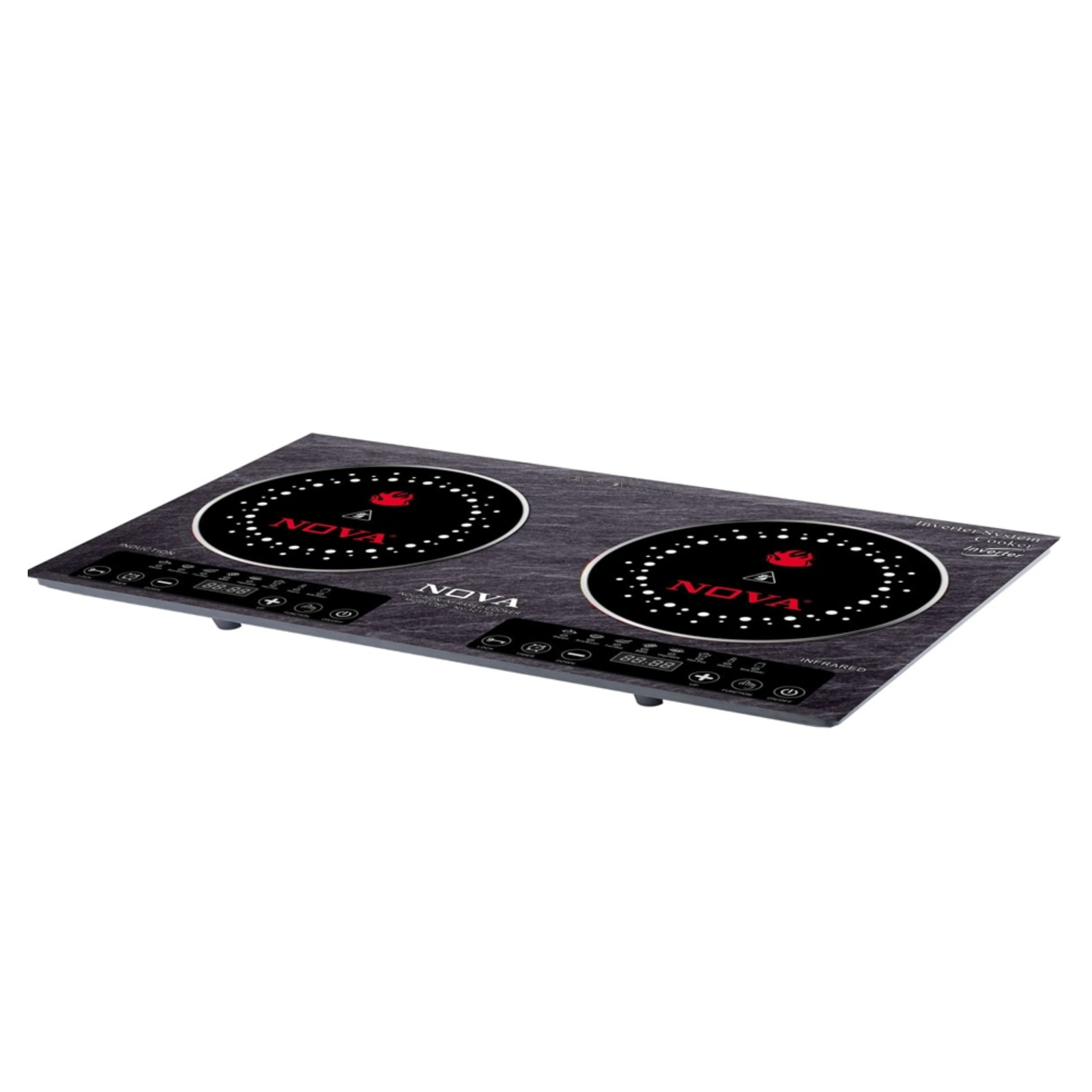 NOVA Infrared + Induction Cooker 4400W Double Burner | NV-1217D-L | Inverter System | Dual Cooker